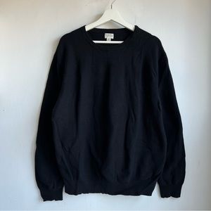 J crew black cotton sweater size XL